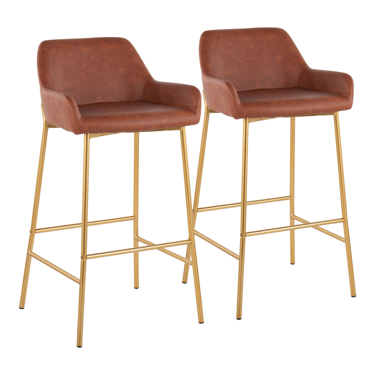 Daniella - Contemporary / Glam Fixed Height Bar Stool (Set of 2) by Couch.com