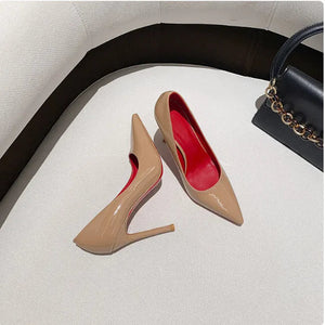 Red Bottom Pointed Heels - Women's Sexy Party Shoes