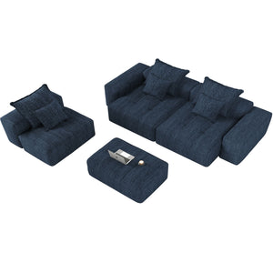 Modern Oversized DIY Combination Modular Sectional Sofa With Pillows
