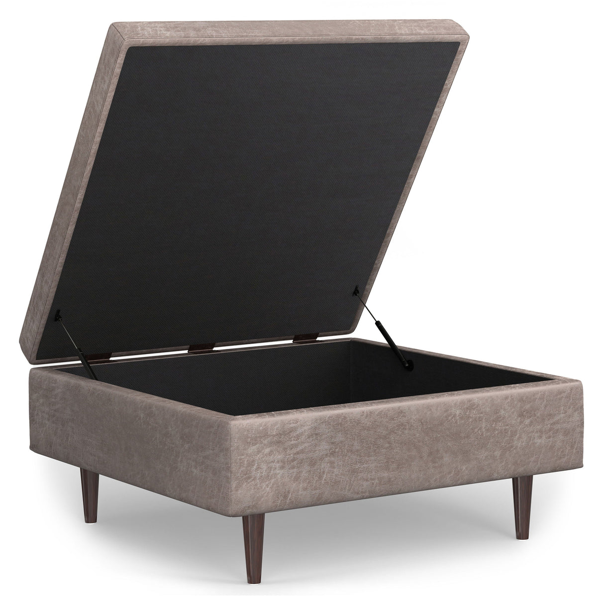 Shay - Large Square Coffee Table Storage Ottoman Mid-Century Style by Couch.com