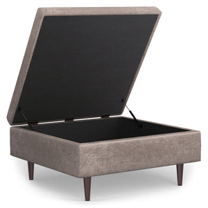 Shay - Large Square Coffee Table Storage Ottoman Mid-Century Style by Couch.com