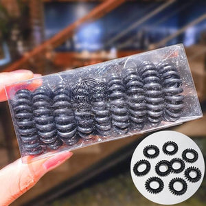 9pcs/set Telephone Colorful Hair Ties Woman Elastic Hairband Ponytail Holders Hair Ropes Wires Scrunchies Elastic Hair Bands Kid Ponytail Holder Tie Gum Hair Accessories