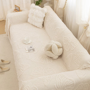 Luxury 3D Butterfly Jacquard Sofa Throw Blanket, Ultra-Soft Plush Fleece Couch Cover