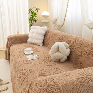 Luxury 3D Butterfly Jacquard Sofa Throw Blanket, Ultra-Soft Plush Fleece Couch Cover