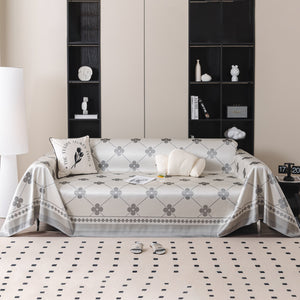 Cooling Four-Leaf Clover Hope Faith Love Luck Summer Comfy Ice Silk Furniture Throw Covers for Sofas