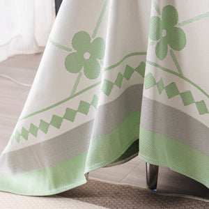 Cooling Four-Leaf Clover Hope Faith Love Luck Summer Comfy Ice Silk Furniture Throw Covers for Sofas