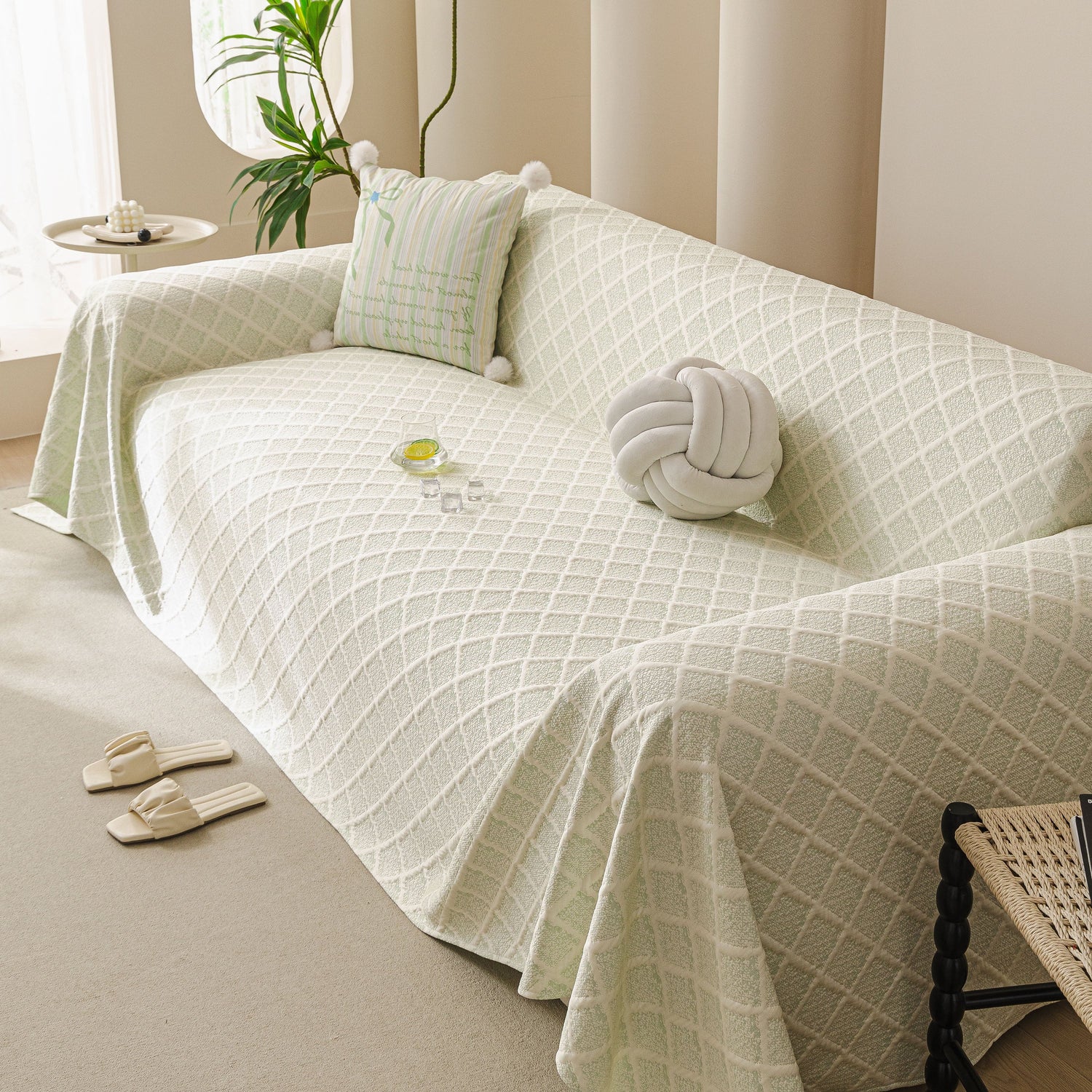 Cooling Couch Cover Throw, Washable Breathable Summer Bed Cover Sofa Protector Covers