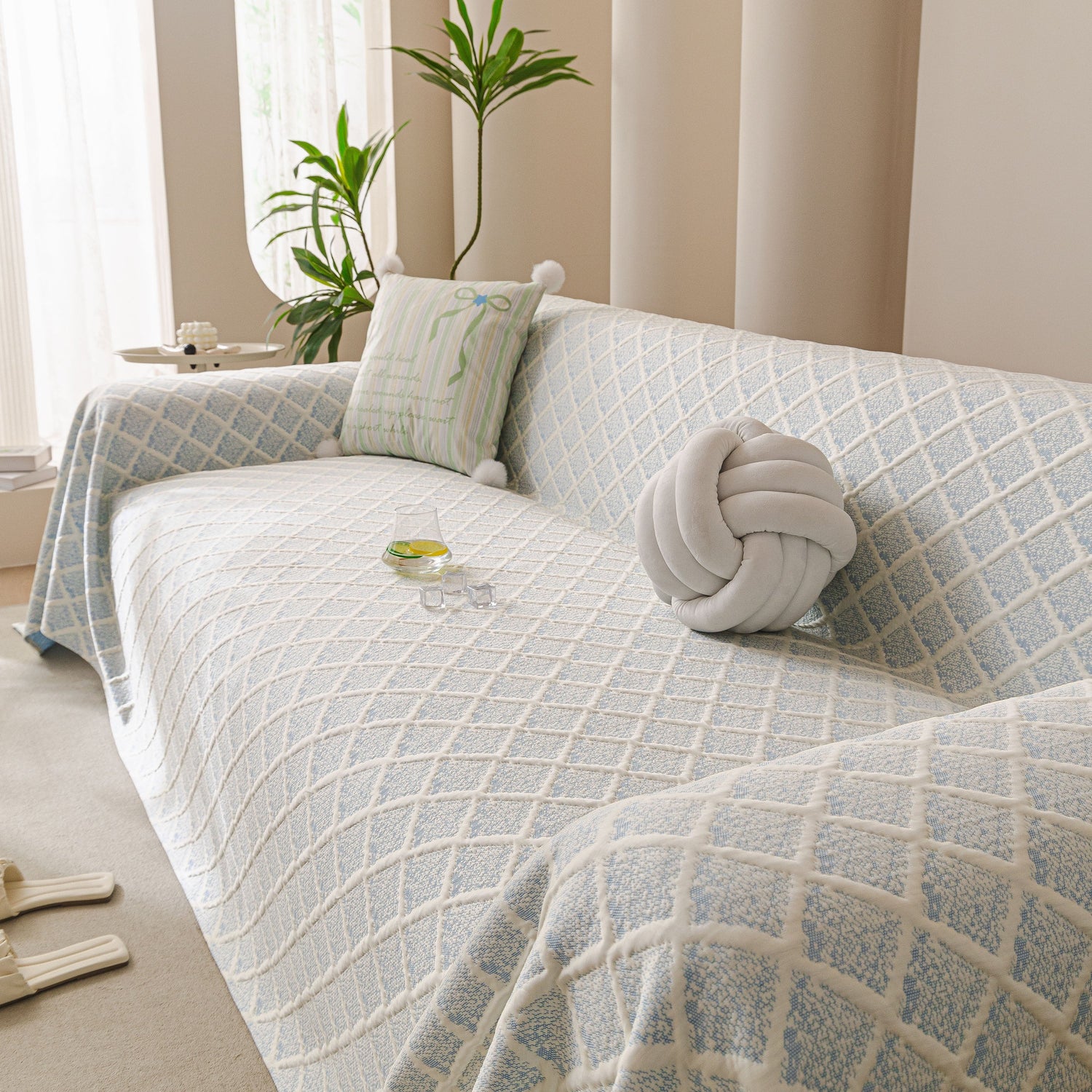 Cooling Couch Cover Throw, Washable Breathable Summer Bed Cover Sofa Protector Covers