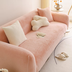 Soft Plush Warm Sofa Cover Stretchable Cozy Velvet Couch Protector for Fall & Winter