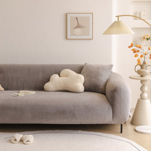 Soft Plush Warm Sofa Cover Stretchable Cozy Velvet Couch Protector for Fall & Winter