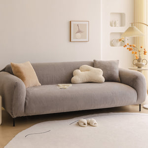 Soft Plush Warm Sofa Cover Stretchable Cozy Velvet Couch Protector for Fall & Winter