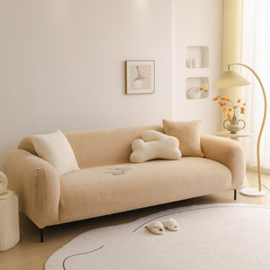 Soft Plush Warm Sofa Cover Stretchable Cozy Velvet Couch Protector for Fall & Winter