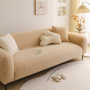 Soft Plush Warm Sofa Cover Stretchable Cozy Velvet Couch Protector for Fall & Winter