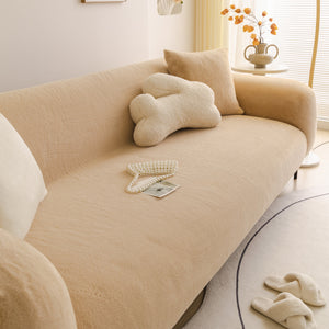 Soft Plush Warm Sofa Cover Stretchable Cozy Velvet Couch Protector for Fall & Winter