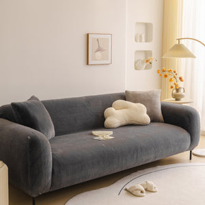 Soft Plush Warm Sofa Cover Stretchable Cozy Velvet Couch Protector for Fall & Winter