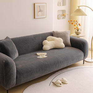 Soft Plush Warm Sofa Cover Stretchable Cozy Velvet Couch Protector for Fall & Winter