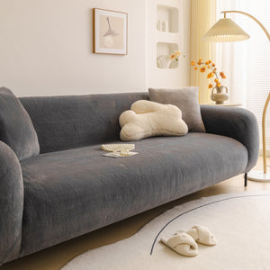 Soft Plush Warm Sofa Cover Stretchable Cozy Velvet Couch Protector for Fall & Winter