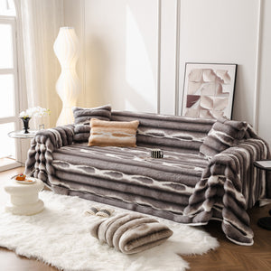 Ultra Soft Faux Fur Couch Cover – Large, Fluffy, and Elegant Sofa Throw Blanket