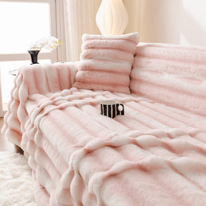 Ultra Soft Faux Fur Couch Cover – Large, Fluffy, and Elegant Sofa Throw Blanket