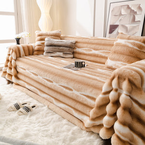 Ultra Soft Faux Fur Couch Cover – Large, Fluffy, and Elegant Sofa Throw Blanket