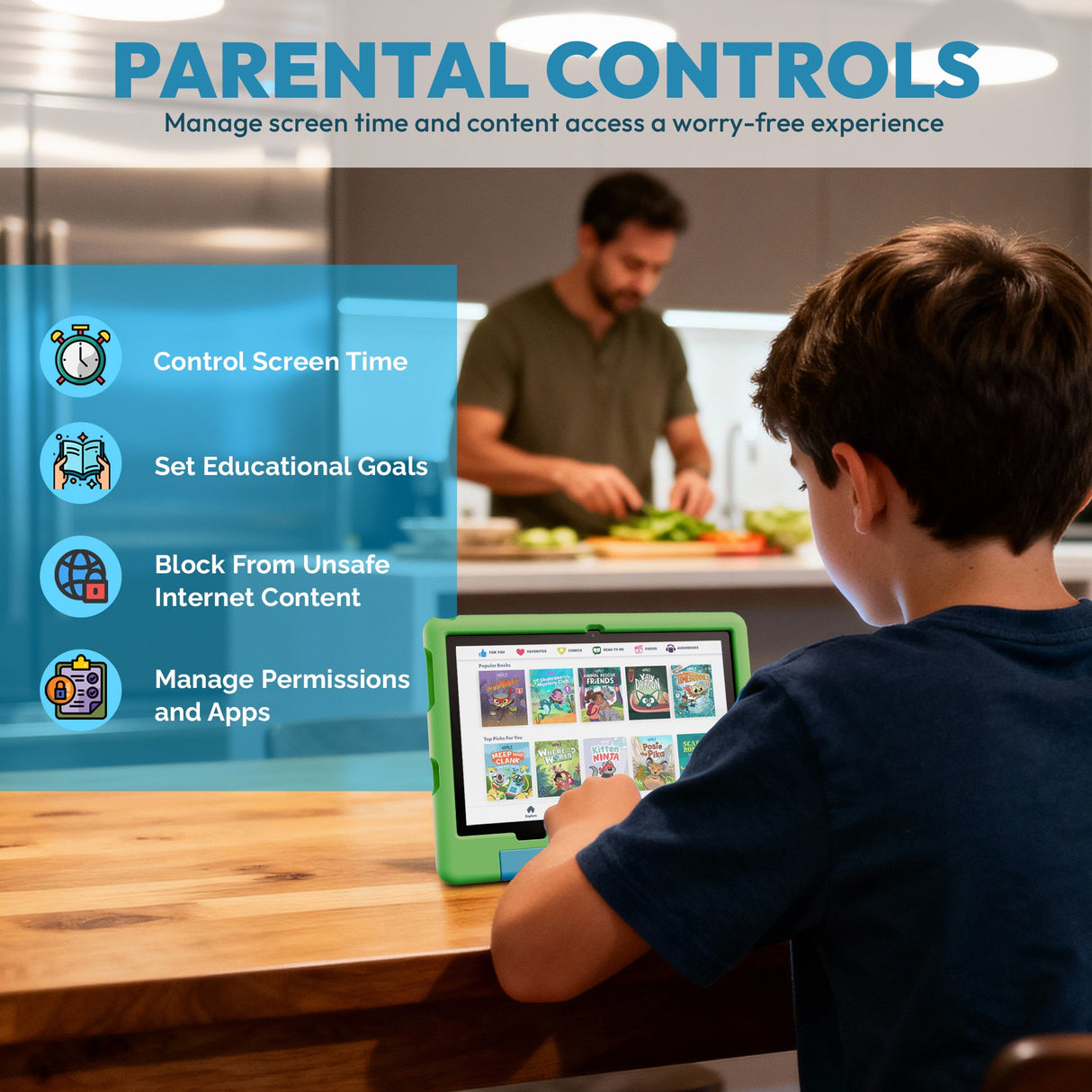 Contixo A10 | 10" Kids Tablet, 2026 Model, Epic! and Lingokids, 64GB by Contixo