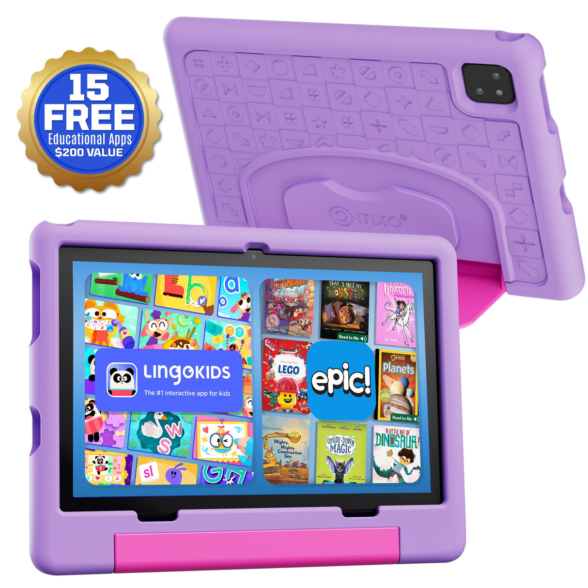 Contixo A10 | 10" Kids Tablet, 2026 Model, Epic! and Lingokids, 64GB by Contixo