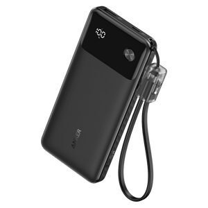 Anker Power Bank 10,000 mAH 22.5W with USB C to USB C Cable Black by Anker