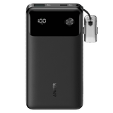 Anker Power Bank 10,000 mAH 22.5W with USB C to USB C Cable Black by Anker