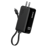 Anker Power Bank 5,000 mAh 22.5W with Built in USB C Cable and Fusion Wall Charger 30W by Anker