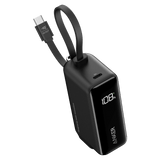 Anker Power Bank 5,000 mAh 22.5W with Built in USB C Cable and Fusion Wall Charger 30W by Anker