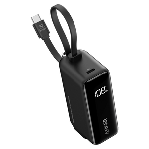 Anker Power Bank 5,000 mAh 22.5W with Built in USB C Cable and Fusion Wall Charger 30W by Anker