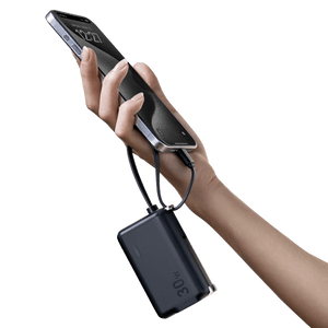 Anker Power Bank 5,000 mAh 22.5W with Built in USB C Cable and Fusion Wall Charger 30W by Anker