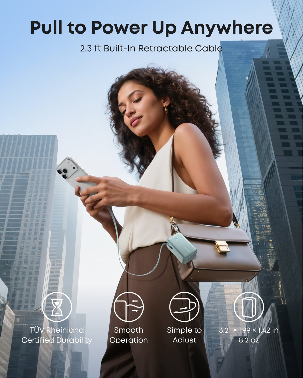 Anker Nano Power Bank (10K, 45W, Built-In Retractable USB-C Cable)