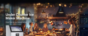 ETL Certified Commercial Ice Maker Machine 160LBS/24H, 45LBS Capacity Freestanding & Under Counter Ice Maker, Clear Ice Cubes