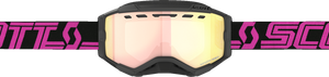 SCOTT Fury Snow Goggles - Black/Pink - Enhancer Rose Chrome 278605-1254348
