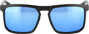 100% Renshaw Sunglasses - Matte Black - HiPER Blue Mirror 60021-00001