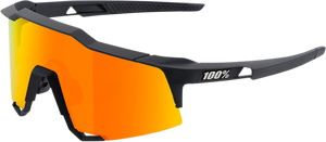 100% Speedcraft Sunglasses - Black - Red Mirror 60007-00008