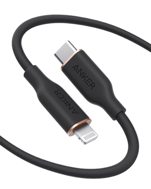 Anker <b>641</b> USB-C to Lightning Cable (Flow, 3 ft Silicone)