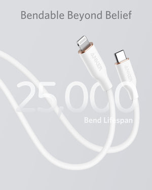 Anker <b>641</b> USB-C to Lightning Cable (Flow, 3 ft Silicone)