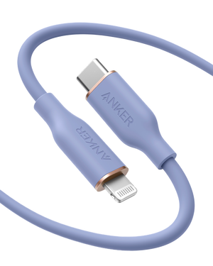 Anker <b>641</b> USB-C to Lightning Cable (Flow, 3 ft Silicone)