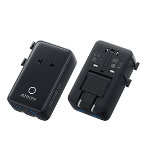 Anker Nano Travel Adapter (5-in-1, 20W, 1-Pack)