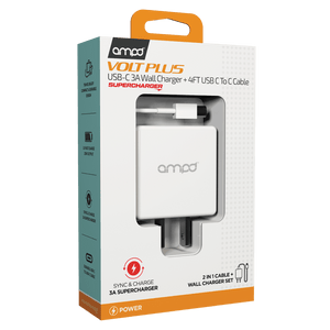 AMPD PD Fast 20W USB C Wall Charger with USB C to USB C Cable 4ft by AMPD