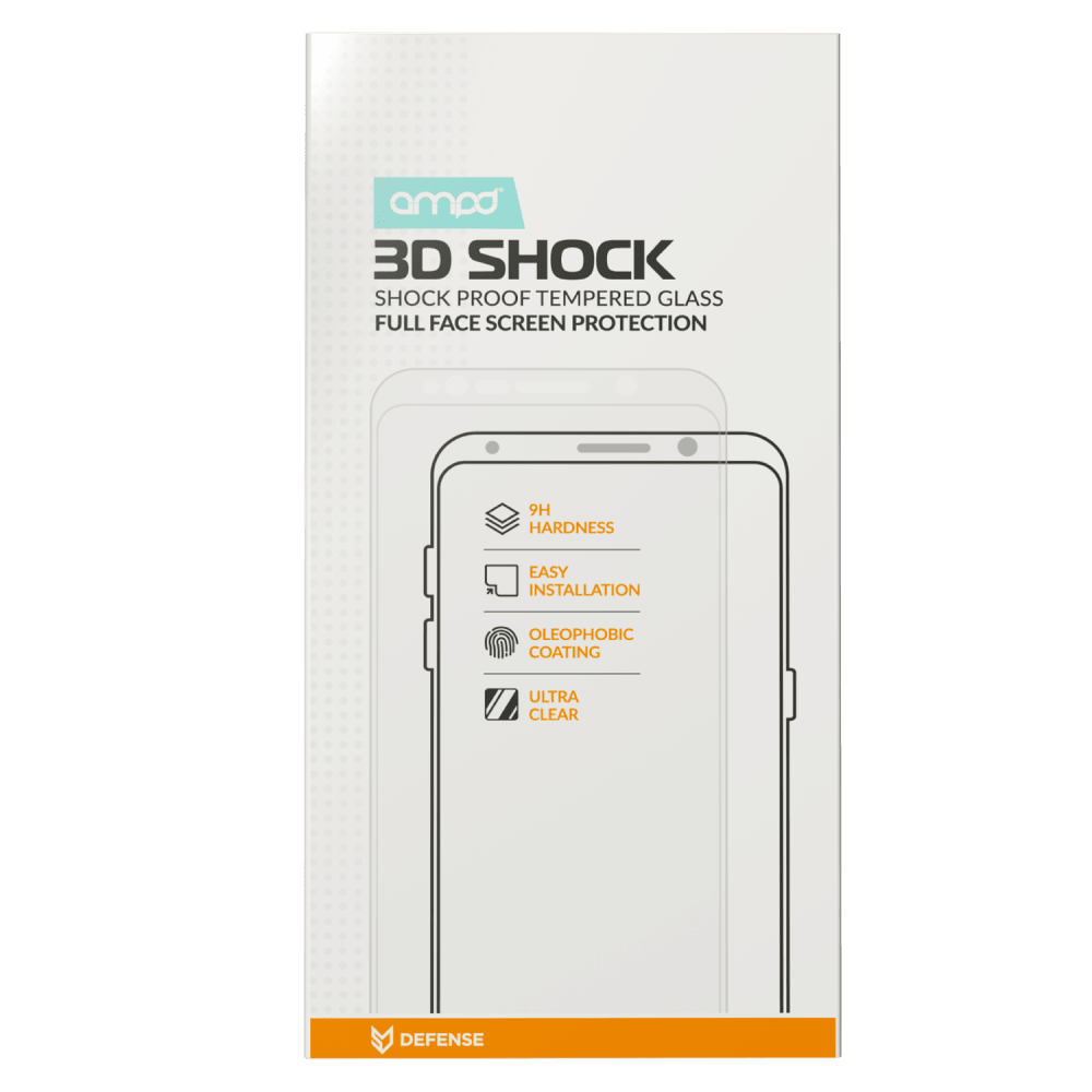 AMPD 3D Full Faced Impact Glass Screen Protector with Black Border for Samsung SGA355G by AMPD