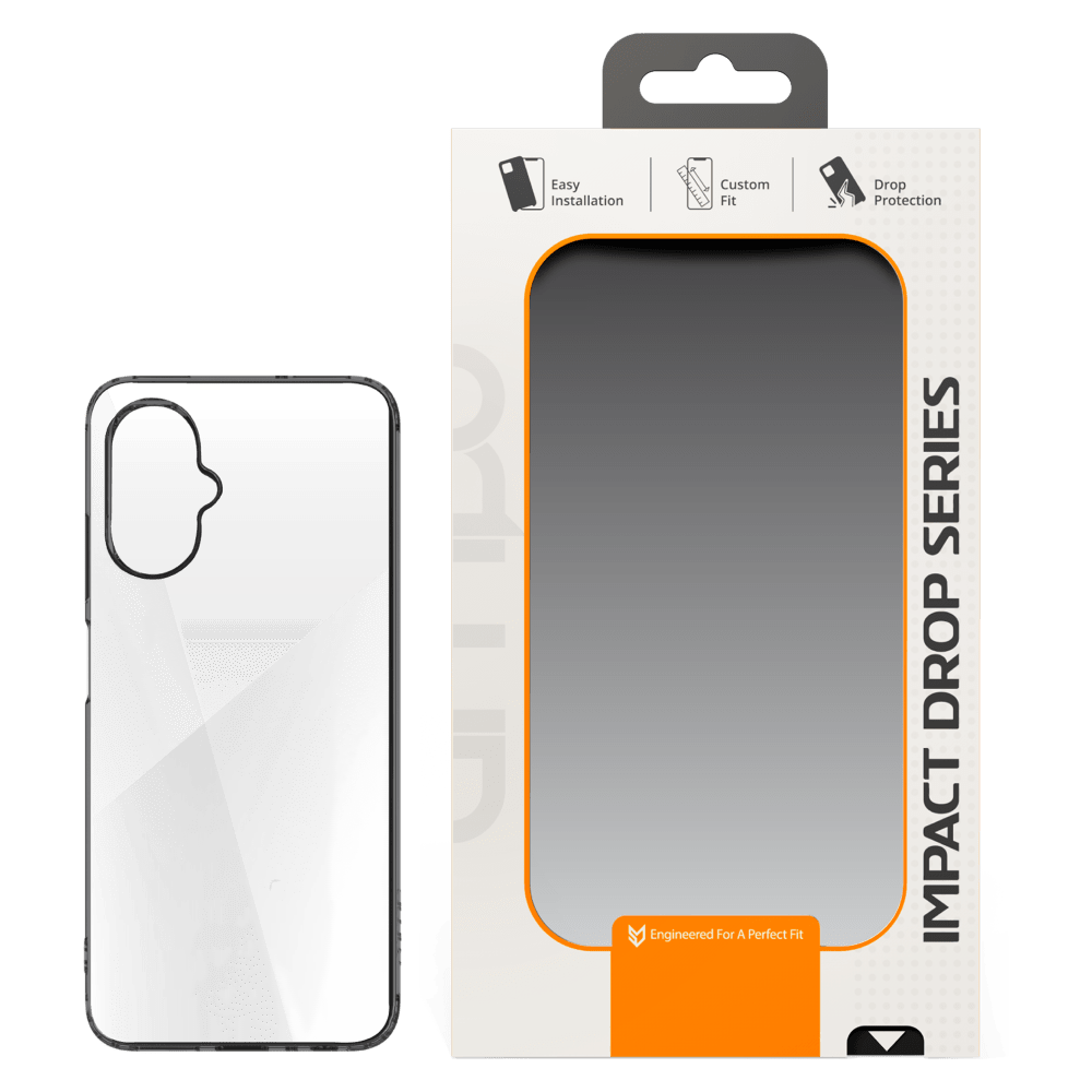 AMPD TPU  /  Acrylic Crystal Clear Case with Colored Bumper for Celero5G SC Black by AMPD