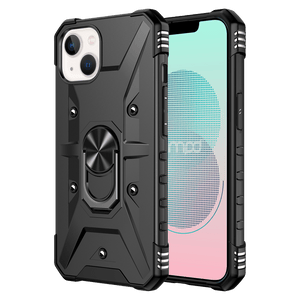 AMPD Dual Layer Robot Combo Drop Protection Case with Ring for Apple iPhone 13 by AMPD