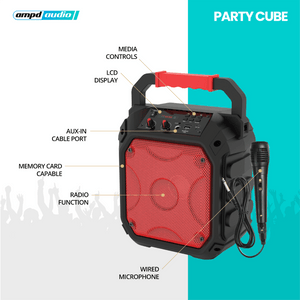 AMPD Party Cube 15W Karaoke Bluetooth Speaker by AMPD