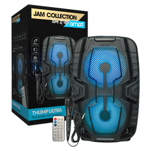 AMPD Thump Ultra LED Dual Bluetooth Speaker with Mic and Remote by AMPD