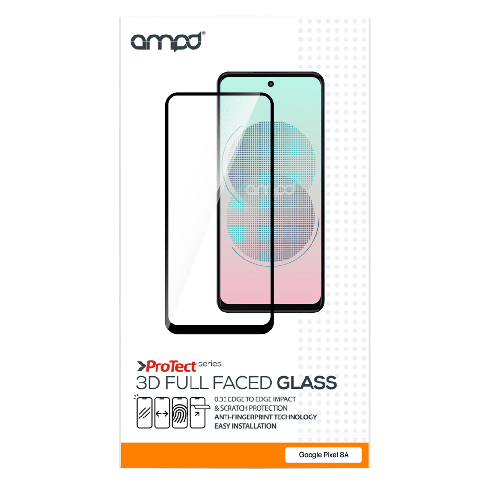 AMPD 3D Full Faced Tempered Glass for Google Pixel 8a by AMPD