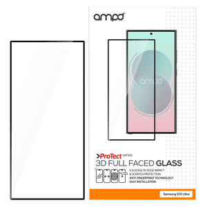 AMPD 3D Full Faced Impact Flex Glass Screen Protector for Samsung Galaxy S 2025 Large by AMPD