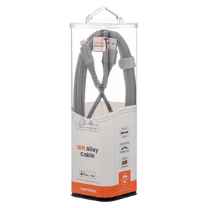 Ventev chargesync alloy USB A to Apple Lightning Cable 10ft by Ventev